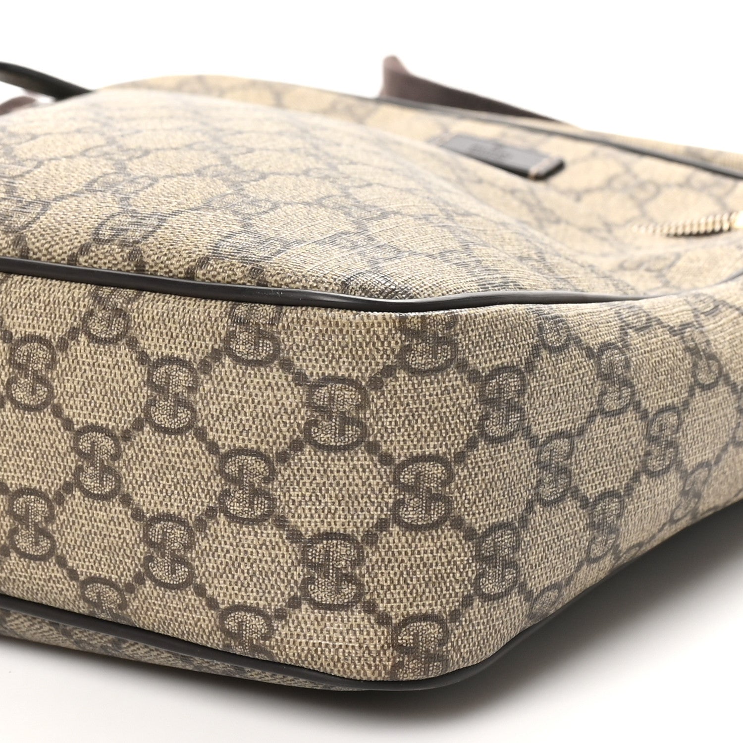 Gucci GG Plus Monogram Selleria Calfskin Medium Messenger Bag Beige Ebony Cocoa Dark Chocolate 9 of 9