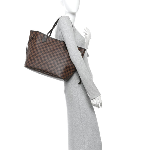 Damier Ebene Neo Neverfull MM Rose Ballerine