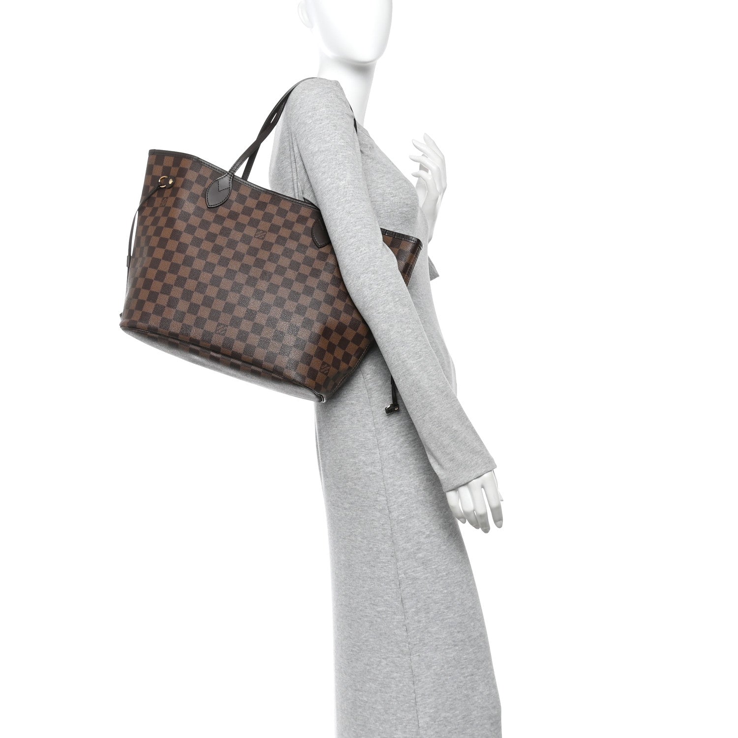 Louis Vuitton Damier Ebene Neo Neverfull MM Rose Ballerine 2 of 10