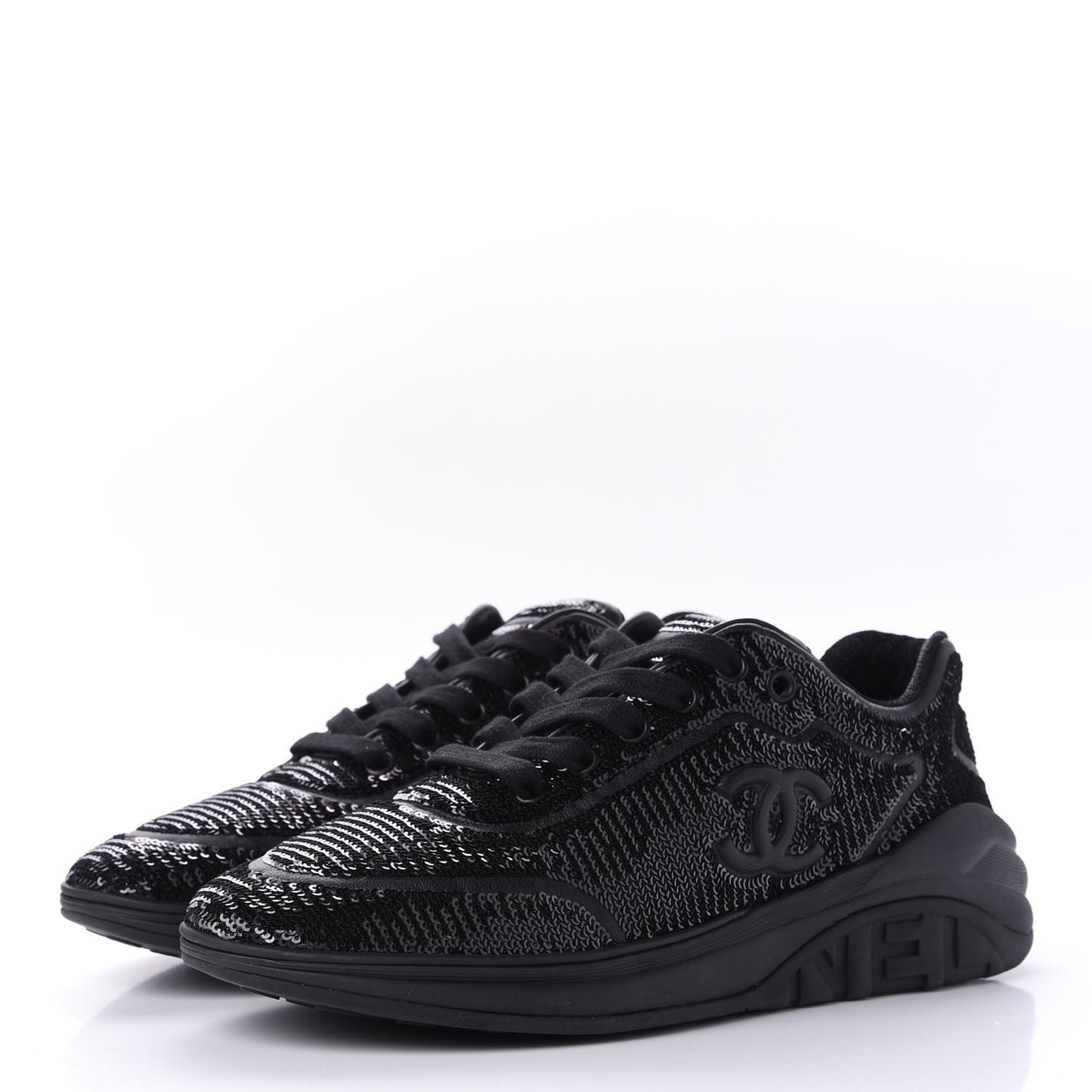 Sequin CC Sneakers 38.5 Black
