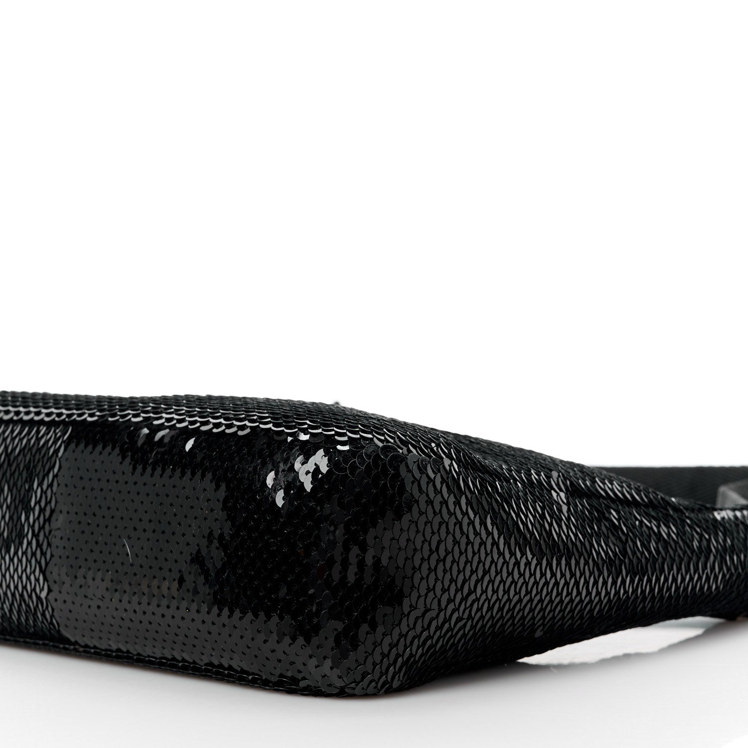 Prada Paillettes Sequin Mini Re-Edition 2000 Bag Black White 11 of 11
