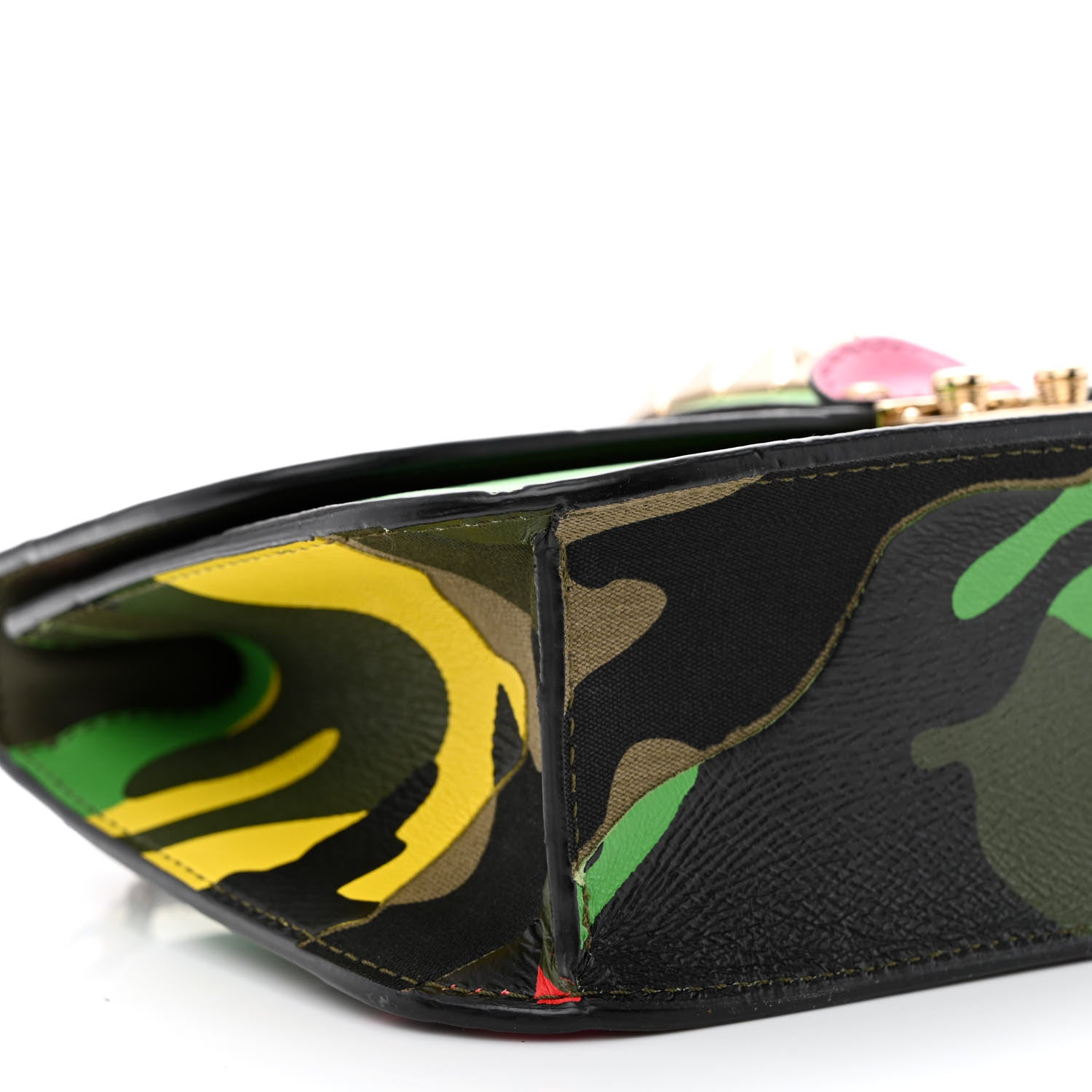 Valentino Garavani Nappa Canvas Camouflage Medium Glam Lock Rockstud Flap Multicolor 9 of 12