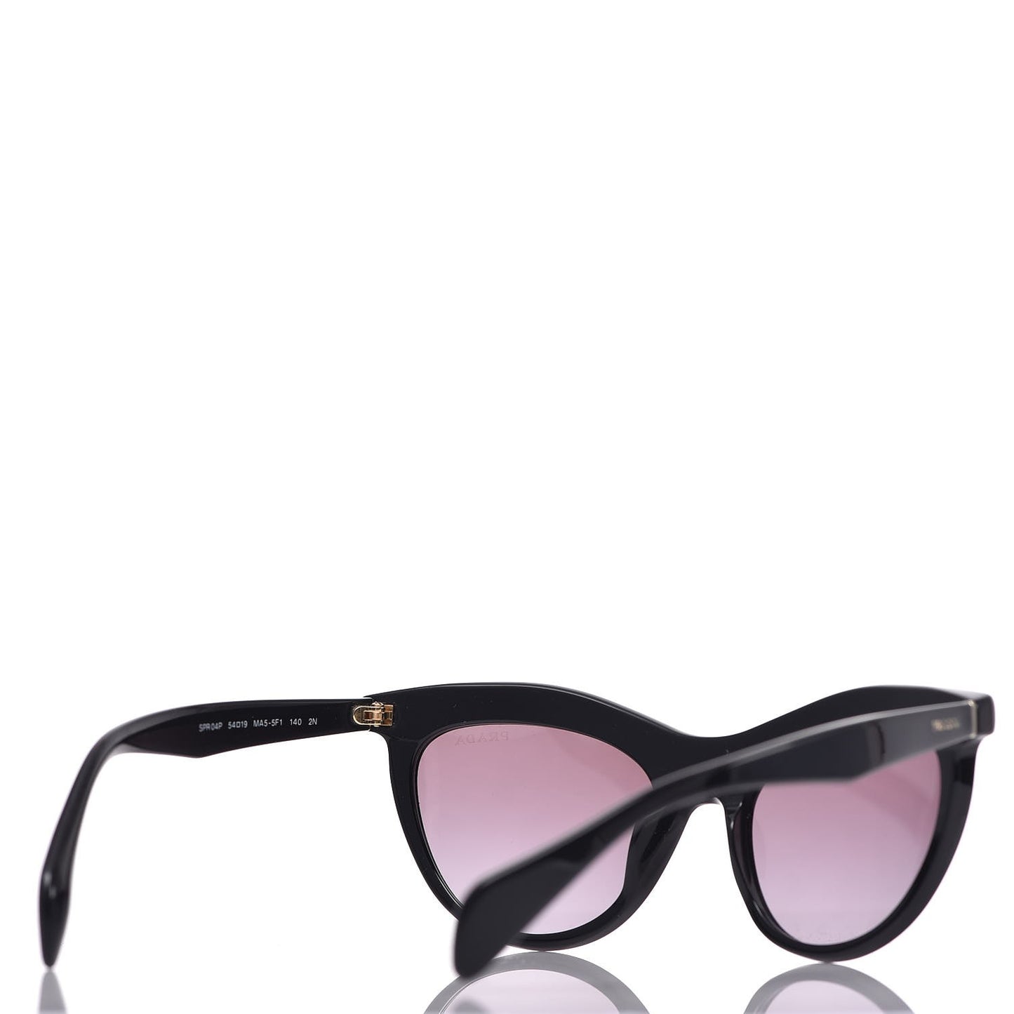 Crystal Cat Eye Sunglasses SPR 04P Black Havana