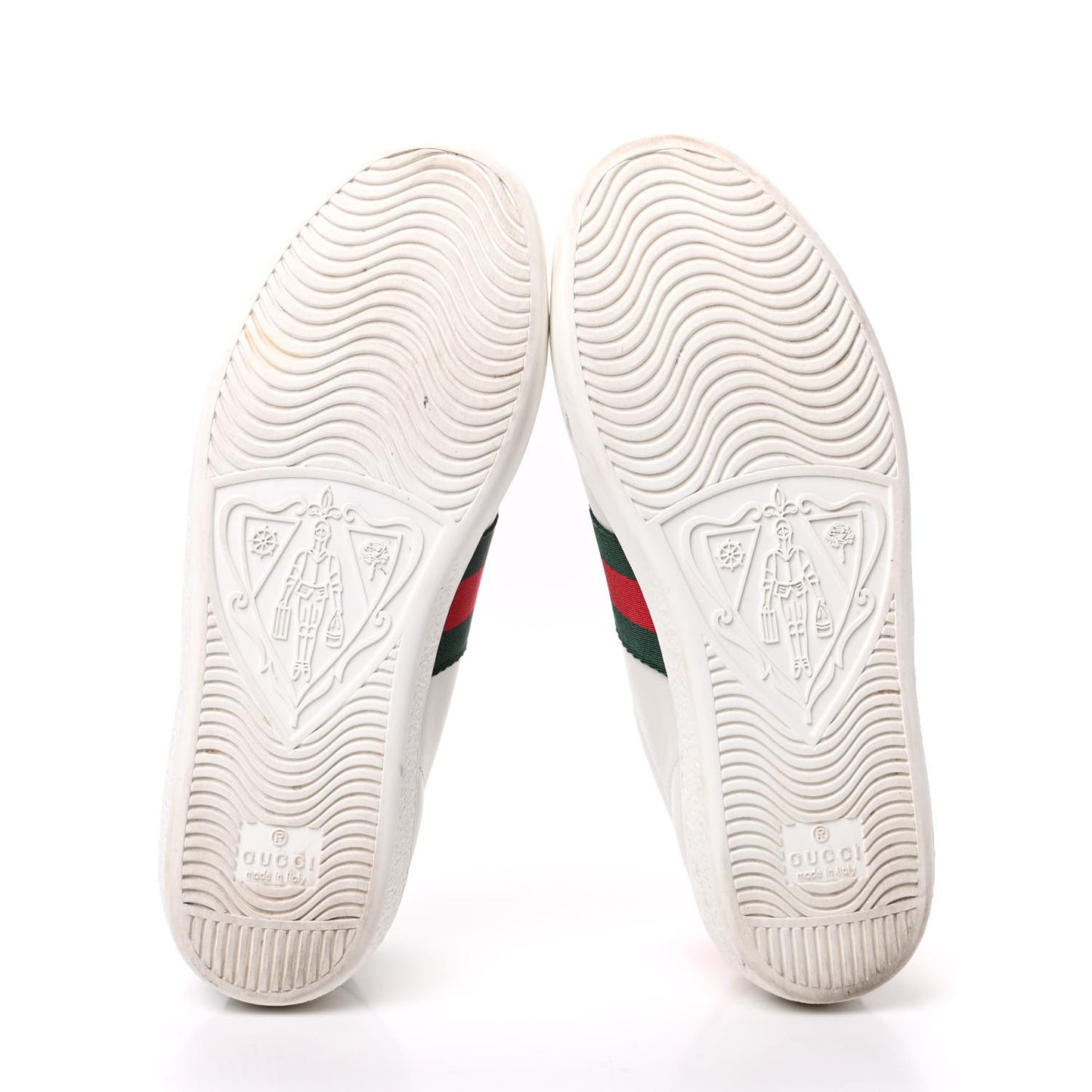 Calfskin Ayers Bee Embroidered Womens Ace Sneakers 36 White Green