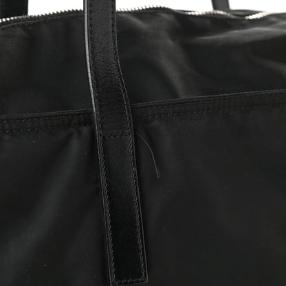 Prada Tessuto Nylon Calfskin Shopping Tote Black 10 of 10