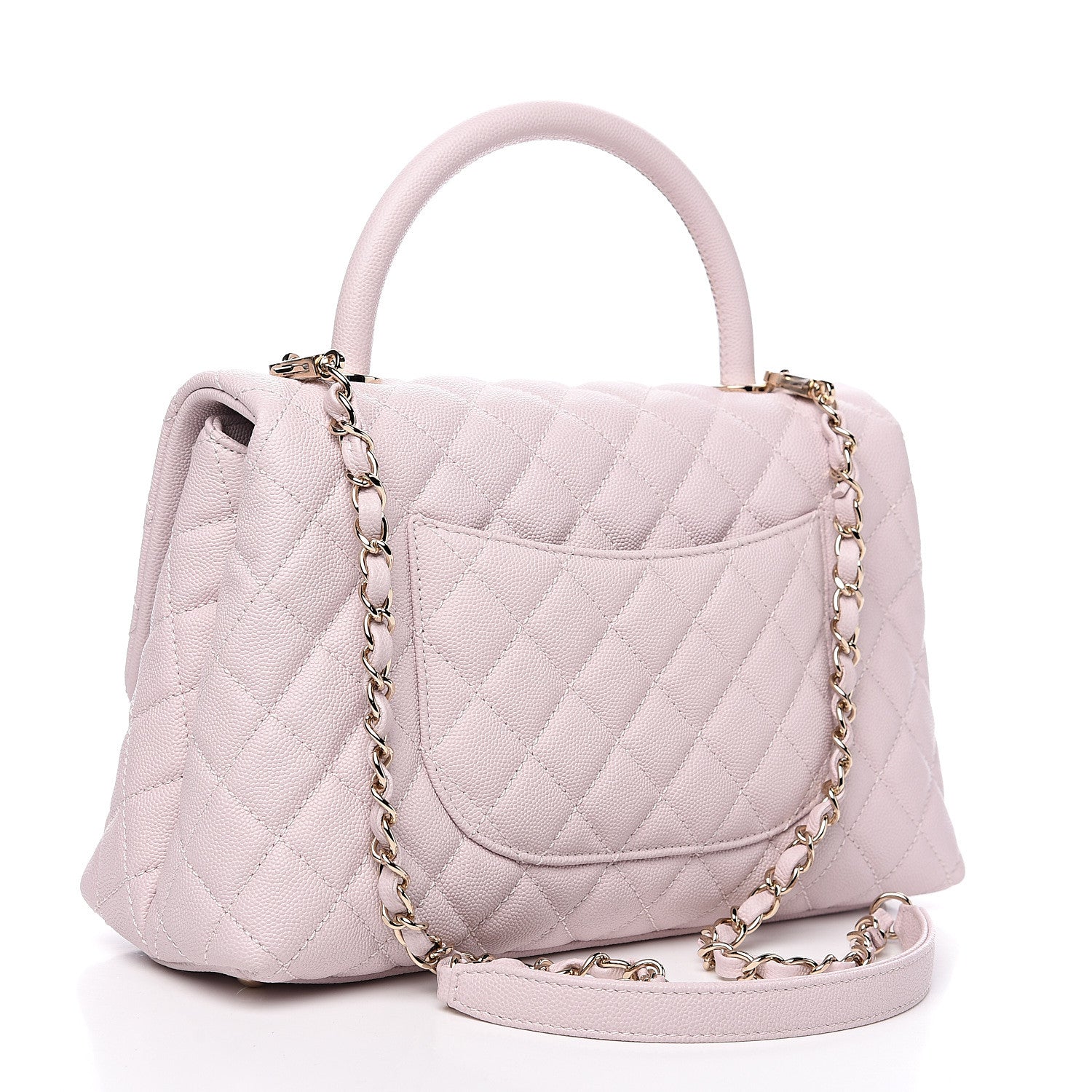 Chanel Caviar Quilted Small Coco Handle Flap Lilas Lilac 2 of 9