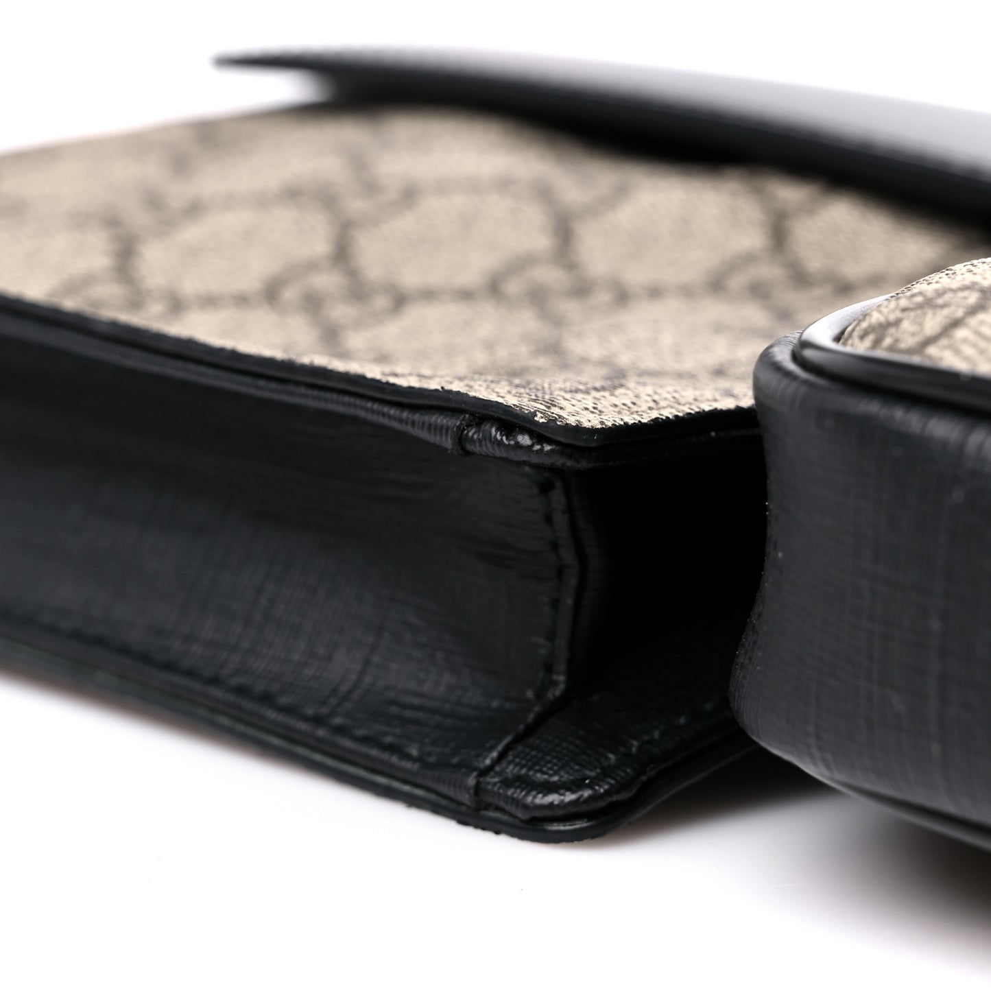GG Supreme Monogram Web Belt Bag Black