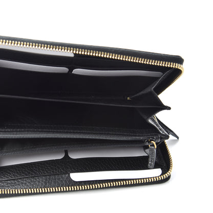 Gucci Dollar Calfskin GG Marmont Zip Around Wallet Black 5 of 6