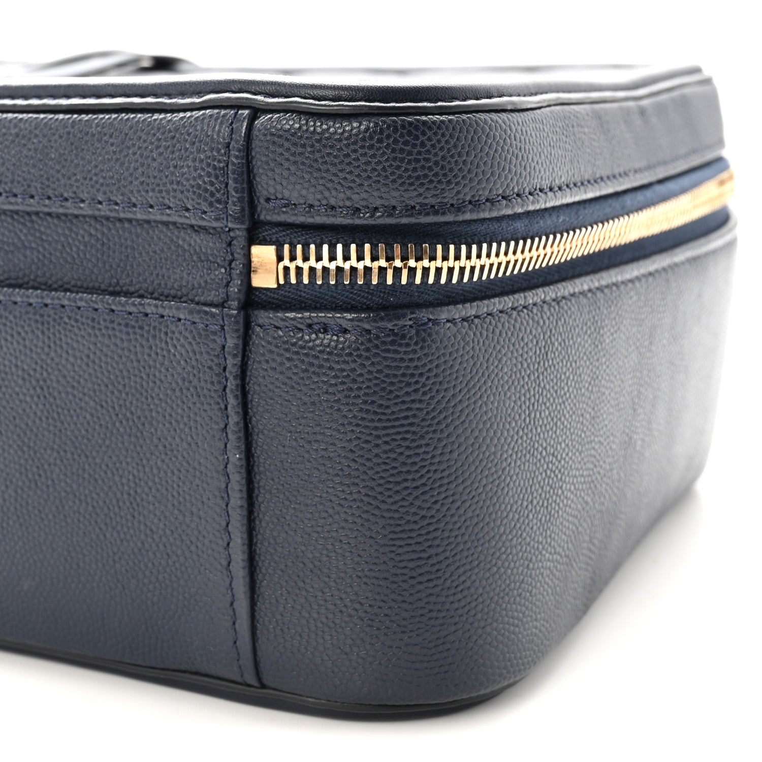 Chanel Caviar Quilted Large CC Filigree Vanity Case Navy 10 of 10