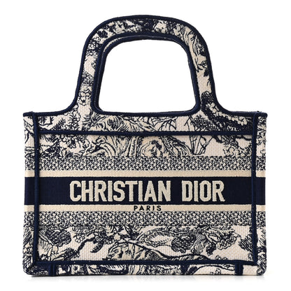 Christian Dior Canvas Embroidered Mini Toile De Jouy Book Tote Blue 1 of 9