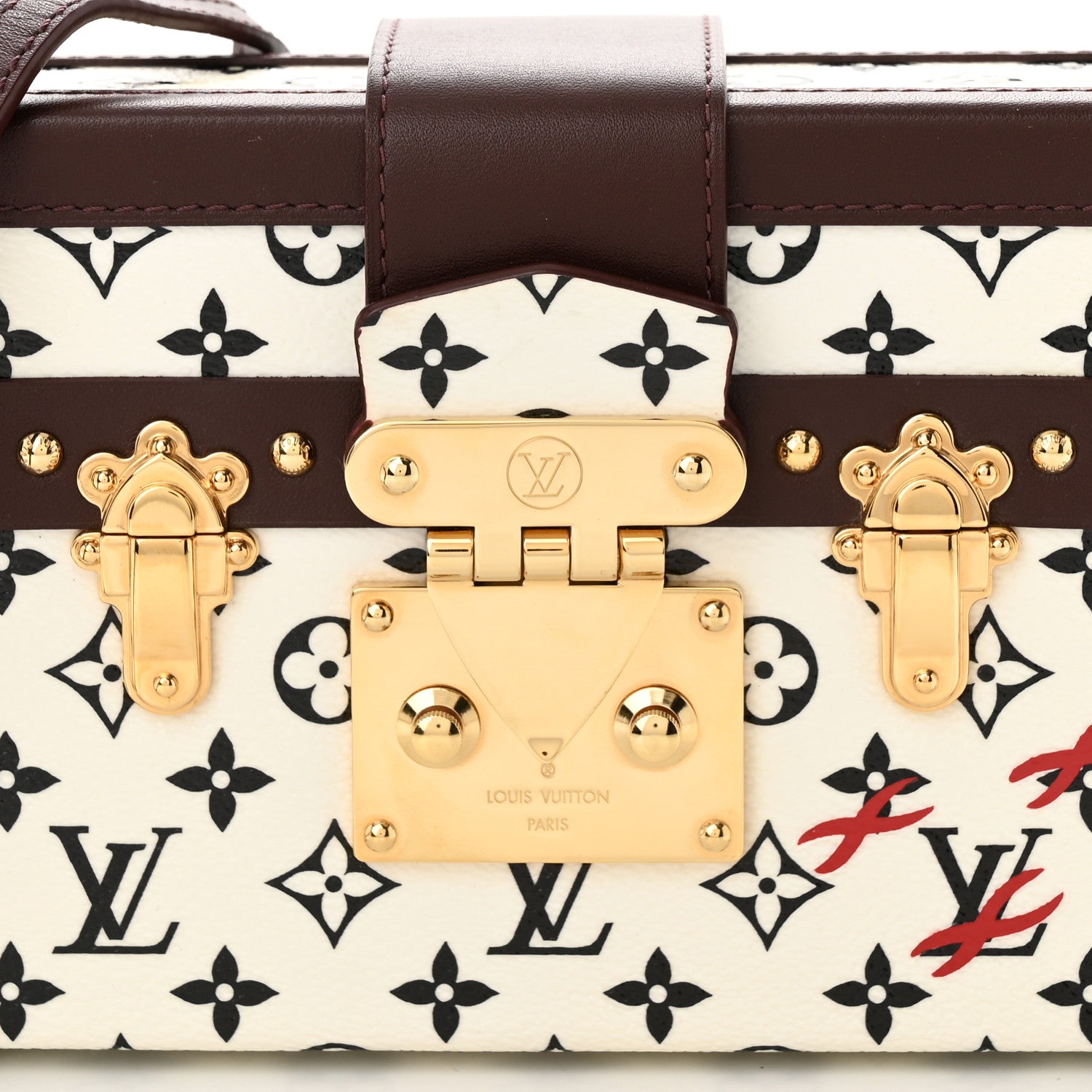 Louis Vuitton Monogram Petite Malle Black White 7 of 9