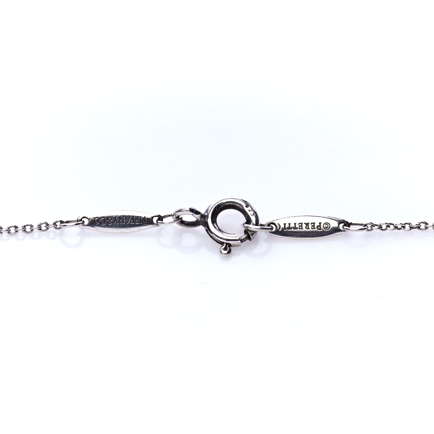 Sterling Silver 12mm Elsa Peretti Bean Pendant Necklace