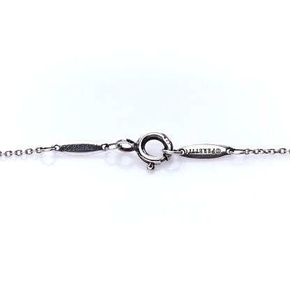Tiffany Sterling Silver 12mm Elsa Peretti Bean Pendant Necklace 5 of 6