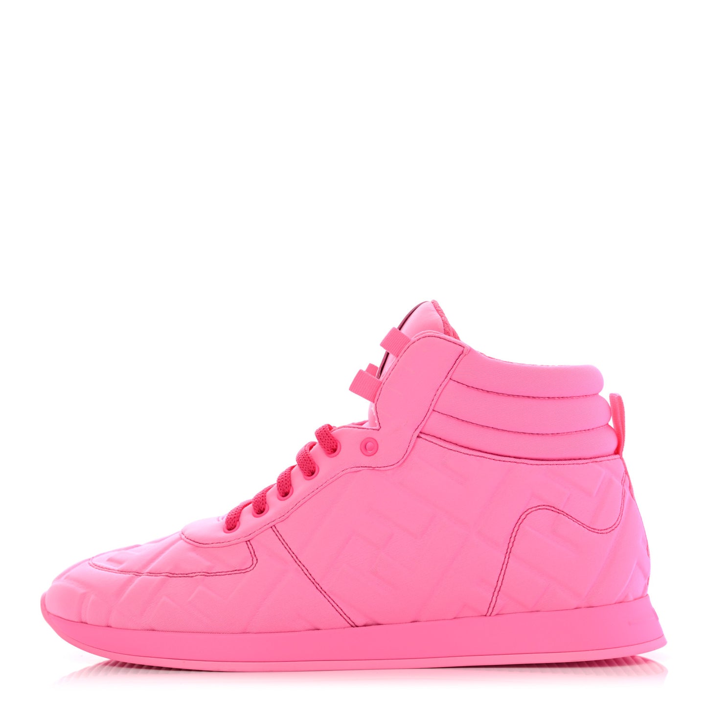 X NICKI MINAJ Lycra Macro FF Embossed Prints On High Top Sneakers 38 Pink