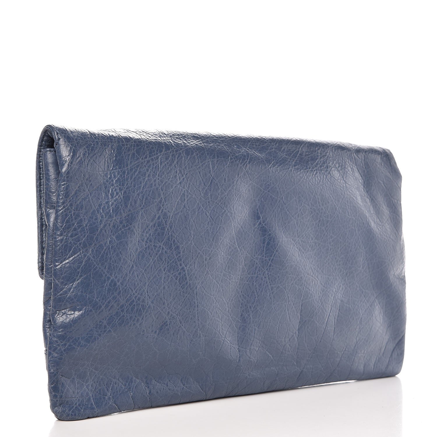 Balenciaga Agneau Classic Hardware Envelope Clutch Bleu Persan 3 of 7