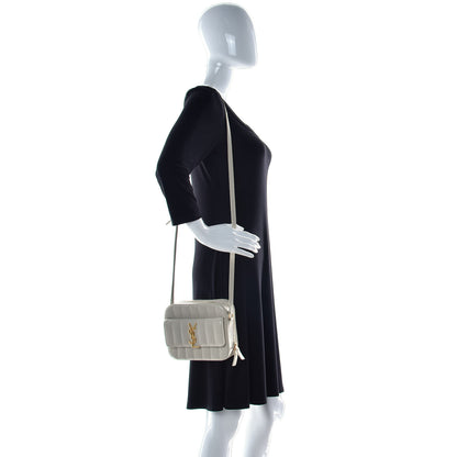 Saint Laurent Lambskin Matelasse Monogram Vicky Camera Bag Crema Soft 2 of 10
