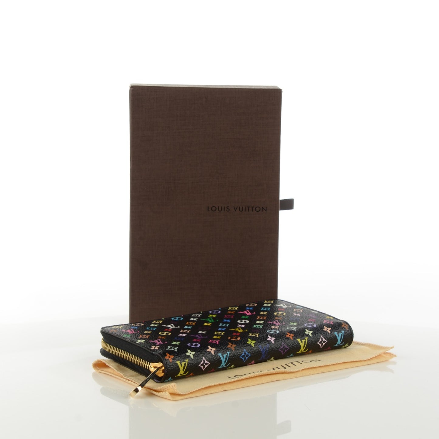 Monogram Multicolor Zippy Wallet Black Violet
