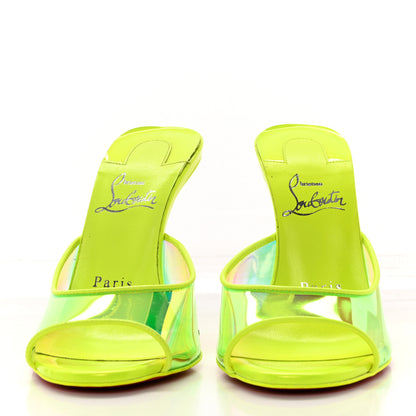 Christian Louboutin PVC Just Arch 100 Slide Sandals 36 Neon Yellow 2 of 18