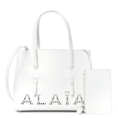 Alaia Calfskin Laser Cut Mina 25 Bag White 1 of 10