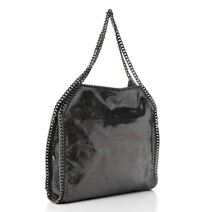 Stella McCartney Metallic Snake Print Small Falabella Tote Ruthenium 3 of 10
