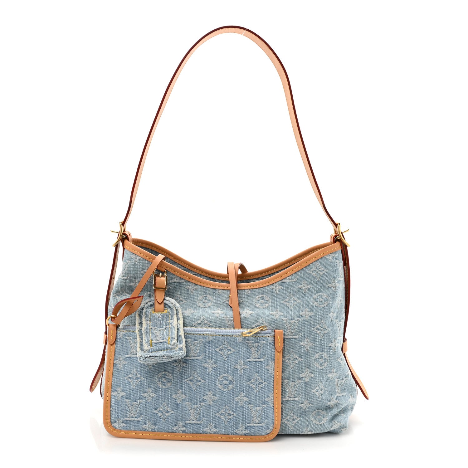 Louis Vuitton Monogram Denim CarryAll PM Sky Blue 3 of 11