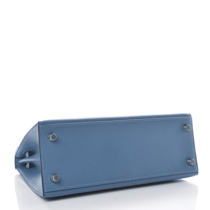Hermes Epsom Kelly Sellier 25 Bleu Azur 4 of 10