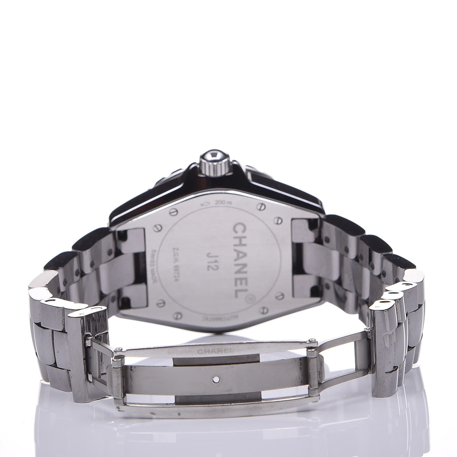 Chanel Titanium Ceramic Diamond 38mm J12 Automatic Watch 5 of 7