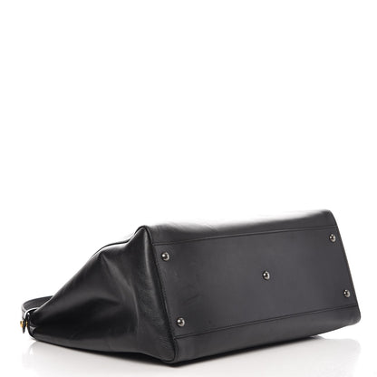 Fendi Vitello Suede Large Peekaboo Iconic Satchel Black 4 of 12