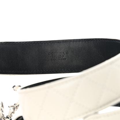 Chanel Caviar Quilted CC Chain Belt 75 30 White 3 of 8