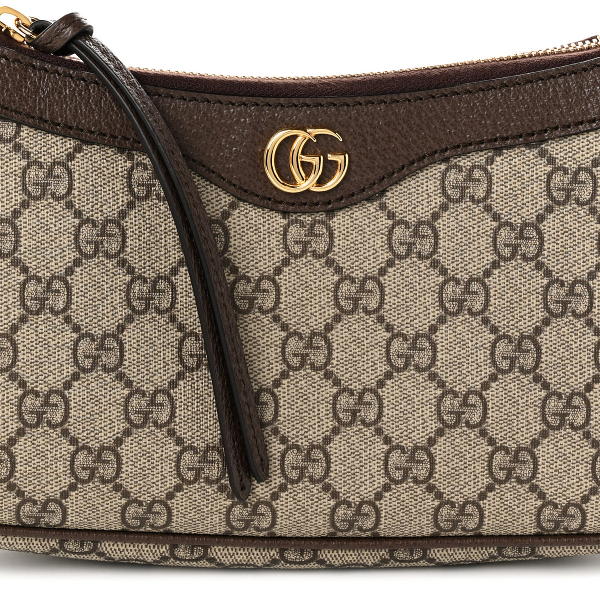 Gucci GG Supreme Monogram Textured Dollar Calfskin Small Ophidia Hobo Beige Ebony New Acero 8 of 10
