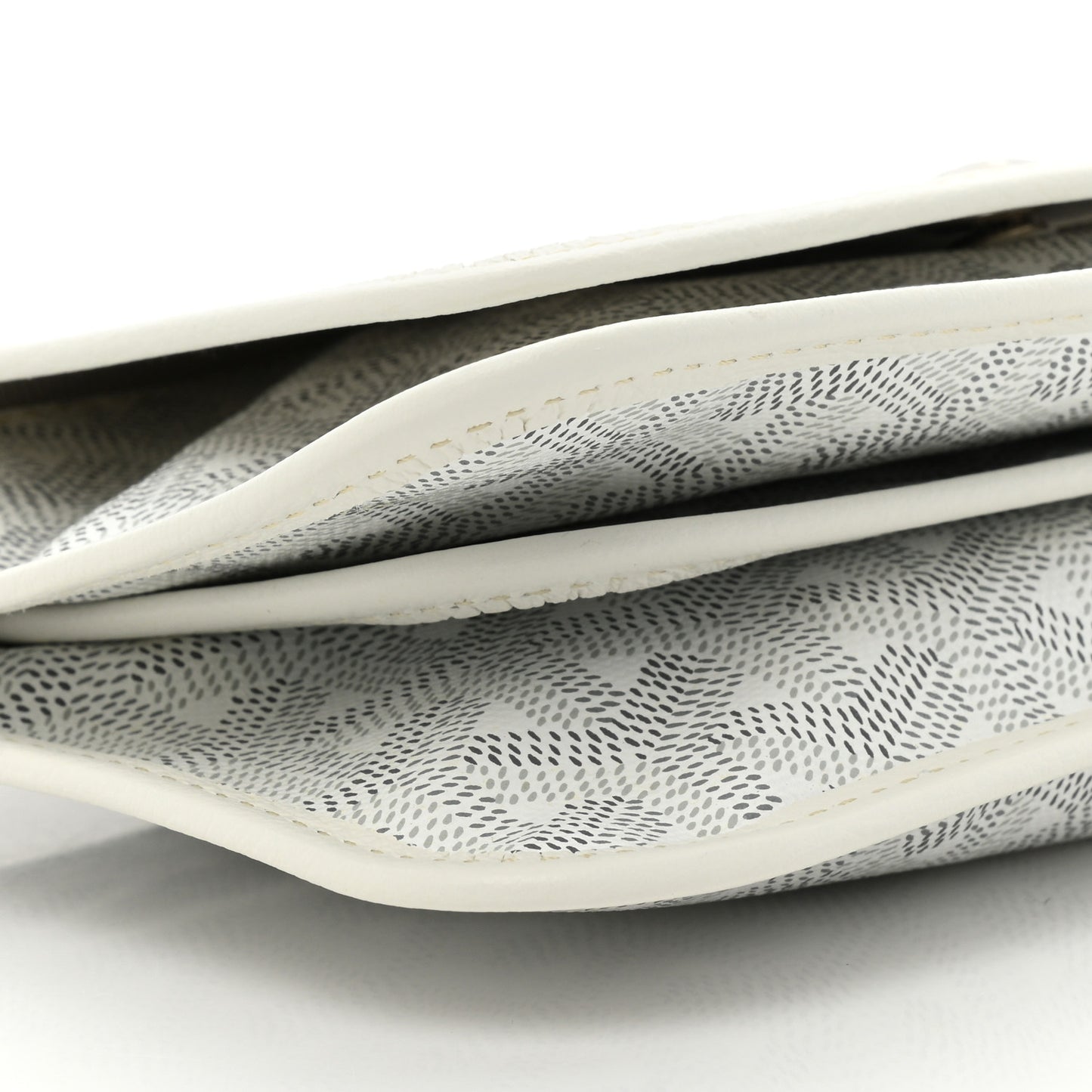 Goyardine Plumet Wallet Clutch White