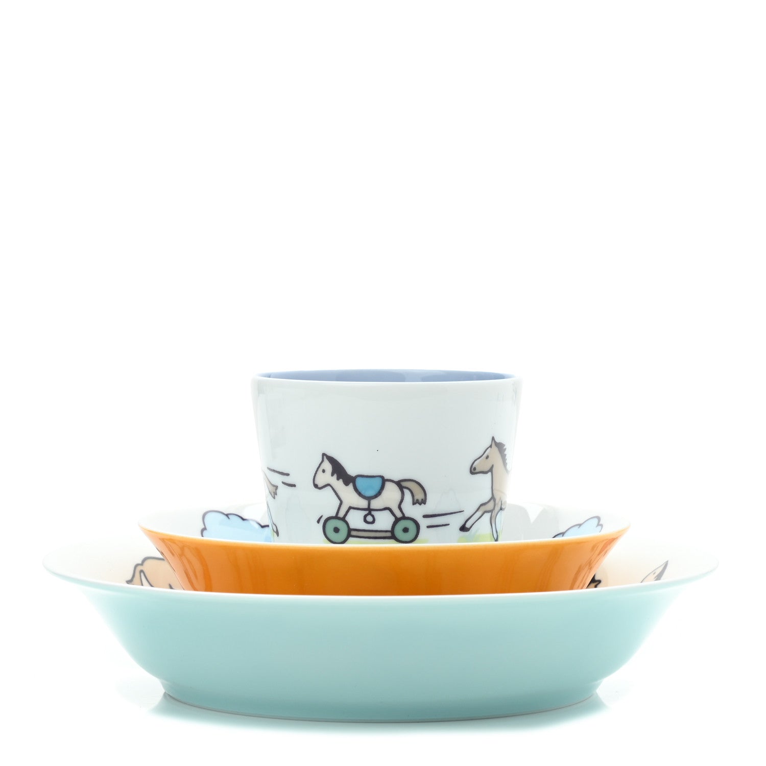 Hermes Porcelain Adada Set of 3 1 of 8