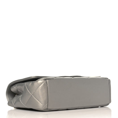 Chanel Metallic Lambskin Quilted Timeless CC Flap Silver 3 of 9