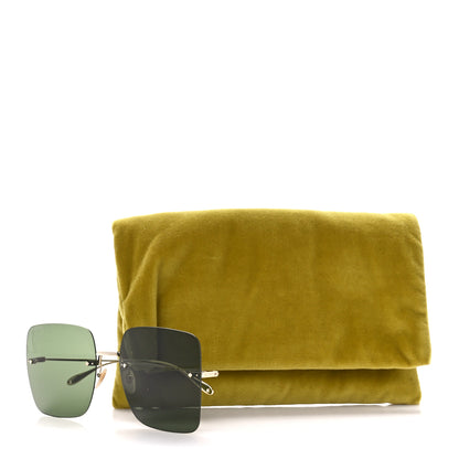 Gucci Acetate Detachable Charm Square Frame Sunglasses GG1147S Green 9 of 9
