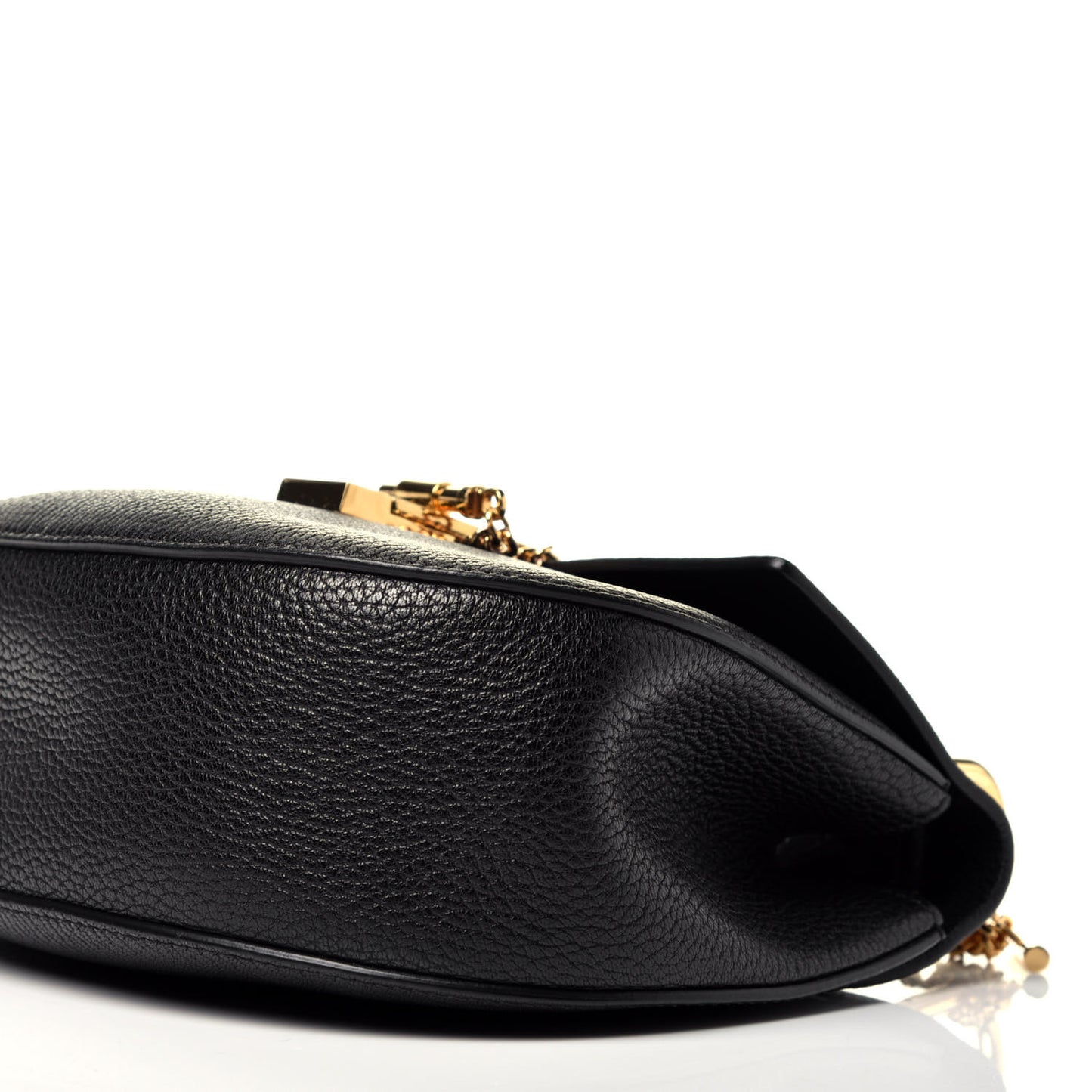 Grained Lambskin Drew Shoulder Bag Black