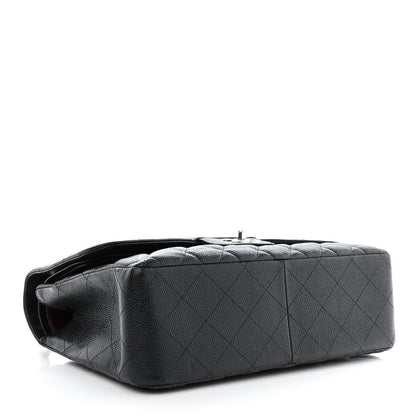 Chanel Caviar Quilted Jumbo Double Flap Black 4 of 12