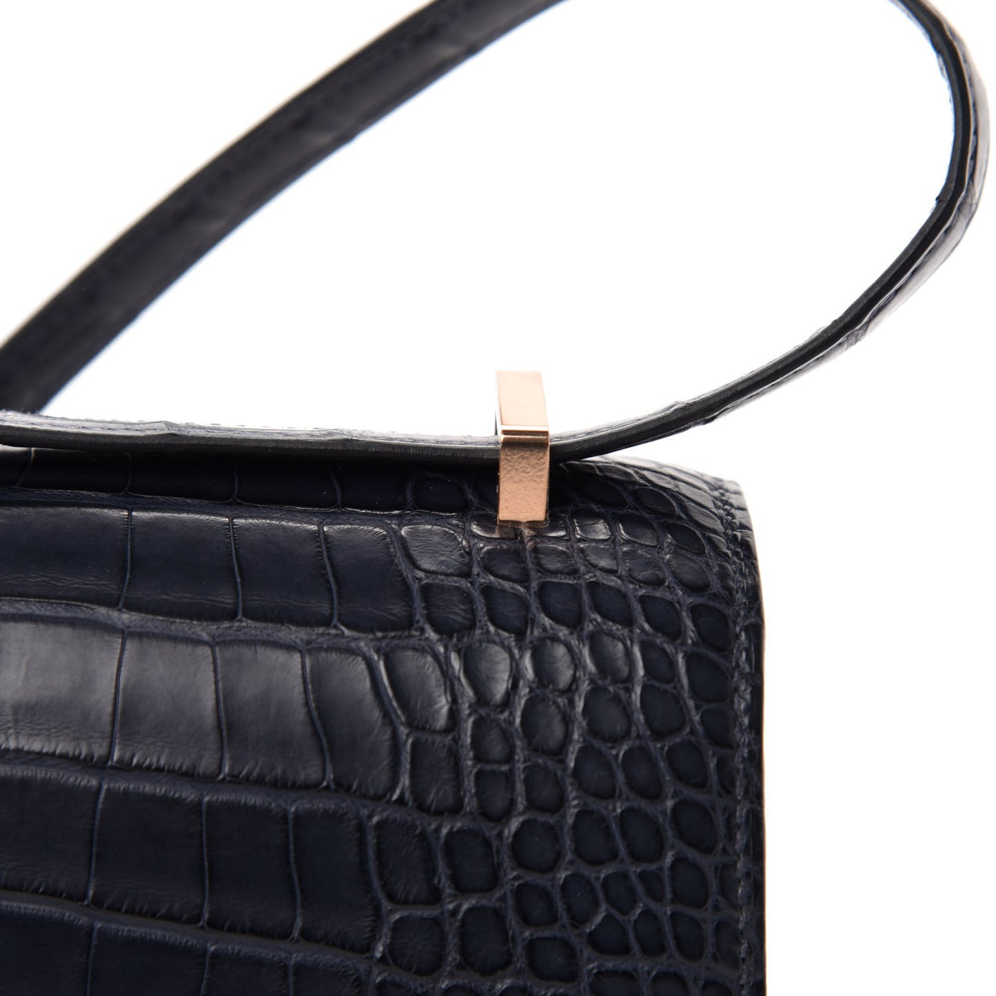 Matte Alligator Constance 18 Bleu Indigo