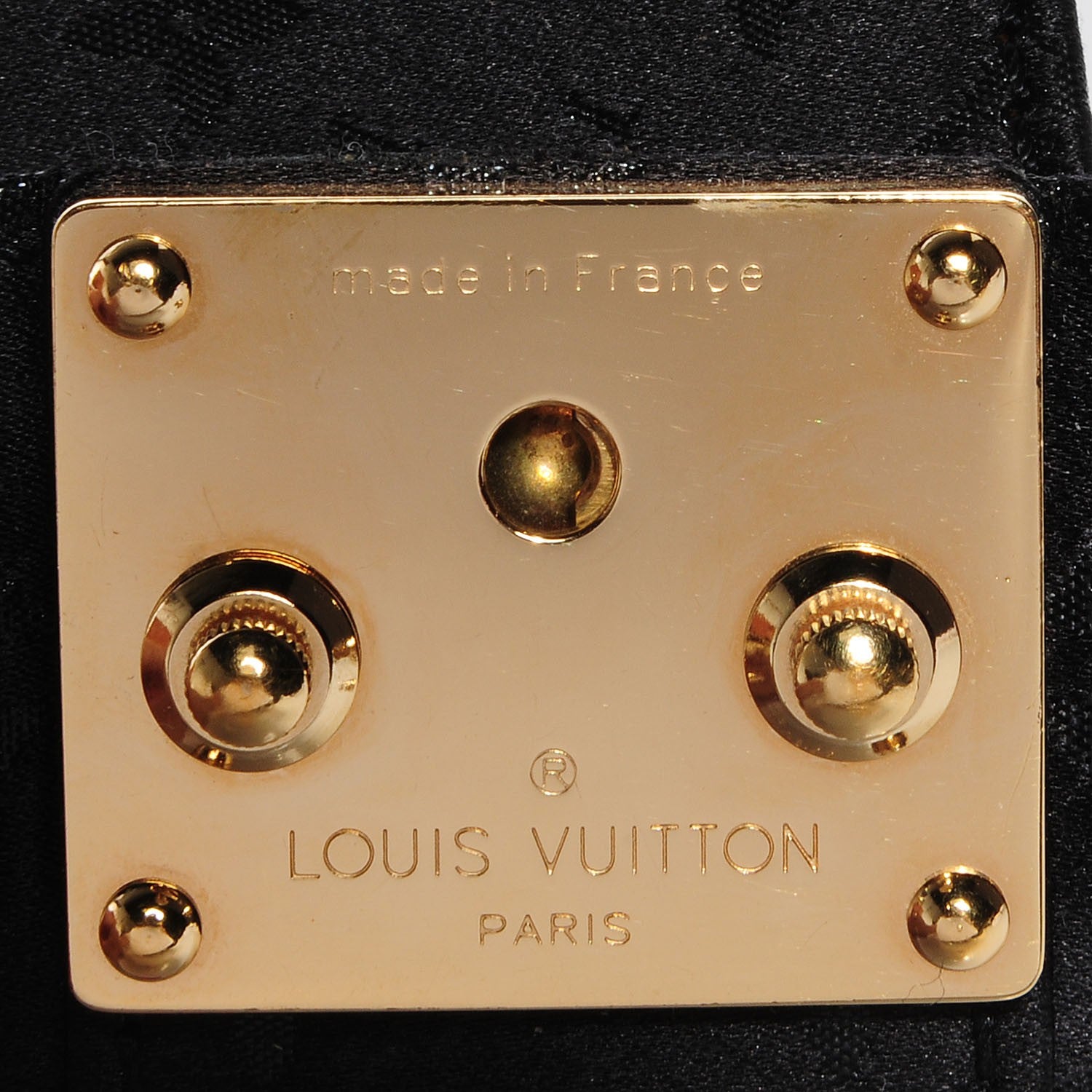 Louis Vuitton Satin Monogram Serrure Cuff Black 5 of 5