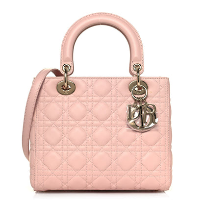 Christian Dior Lambskin Cannage Medium Lady Dior Light Pink 1 of 13