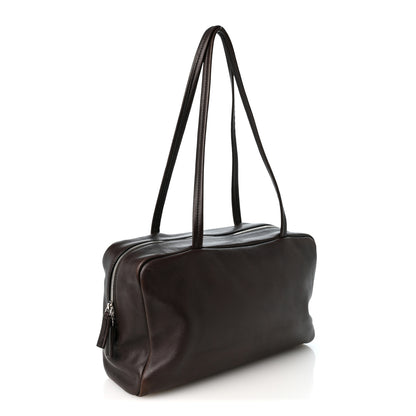 The Row Nappa Astra Bowling Bag Dark Brown Ans 3 of 9
