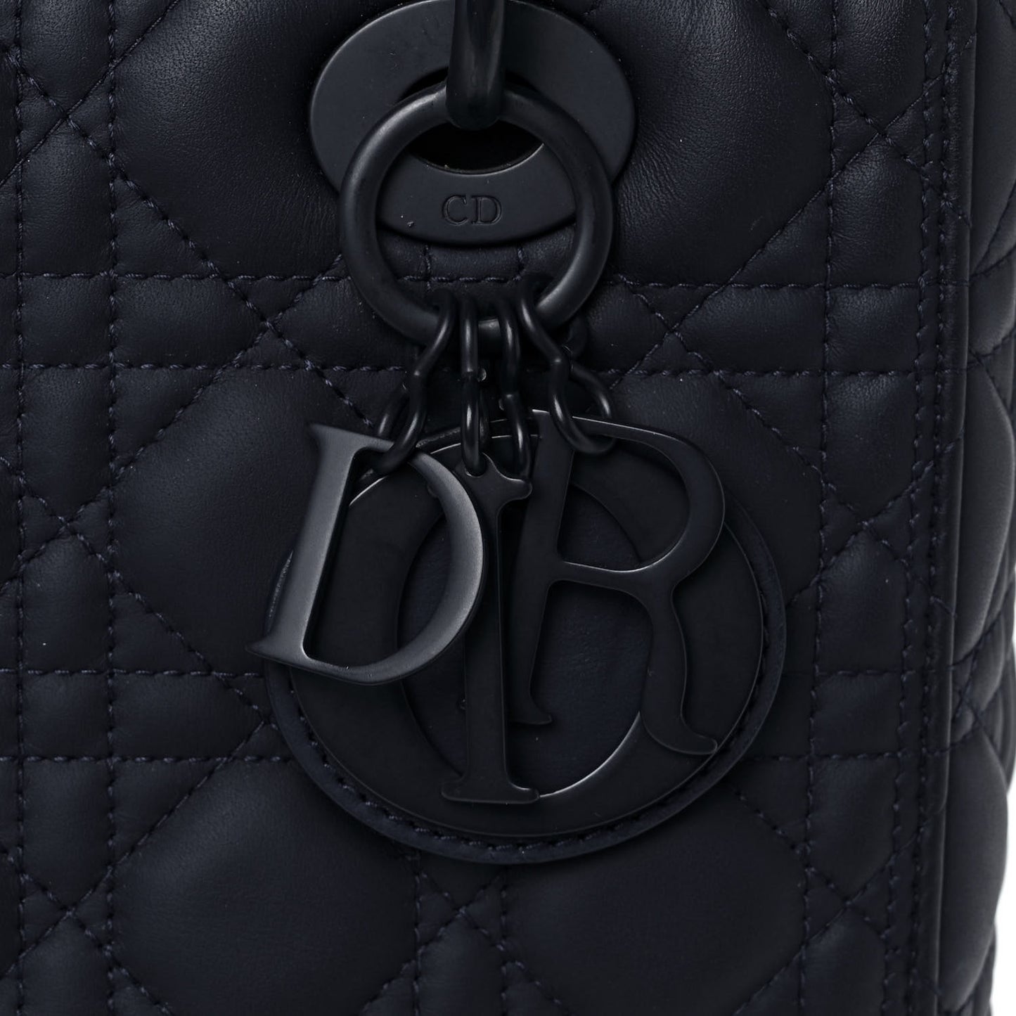 Ultra Matte Calfskin Cannage Medium Lady Dior Blue