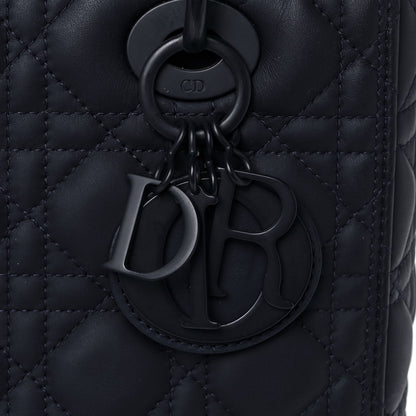 Christian Dior Ultra Matte Calfskin Cannage Medium Lady Dior Blue 9 of 15