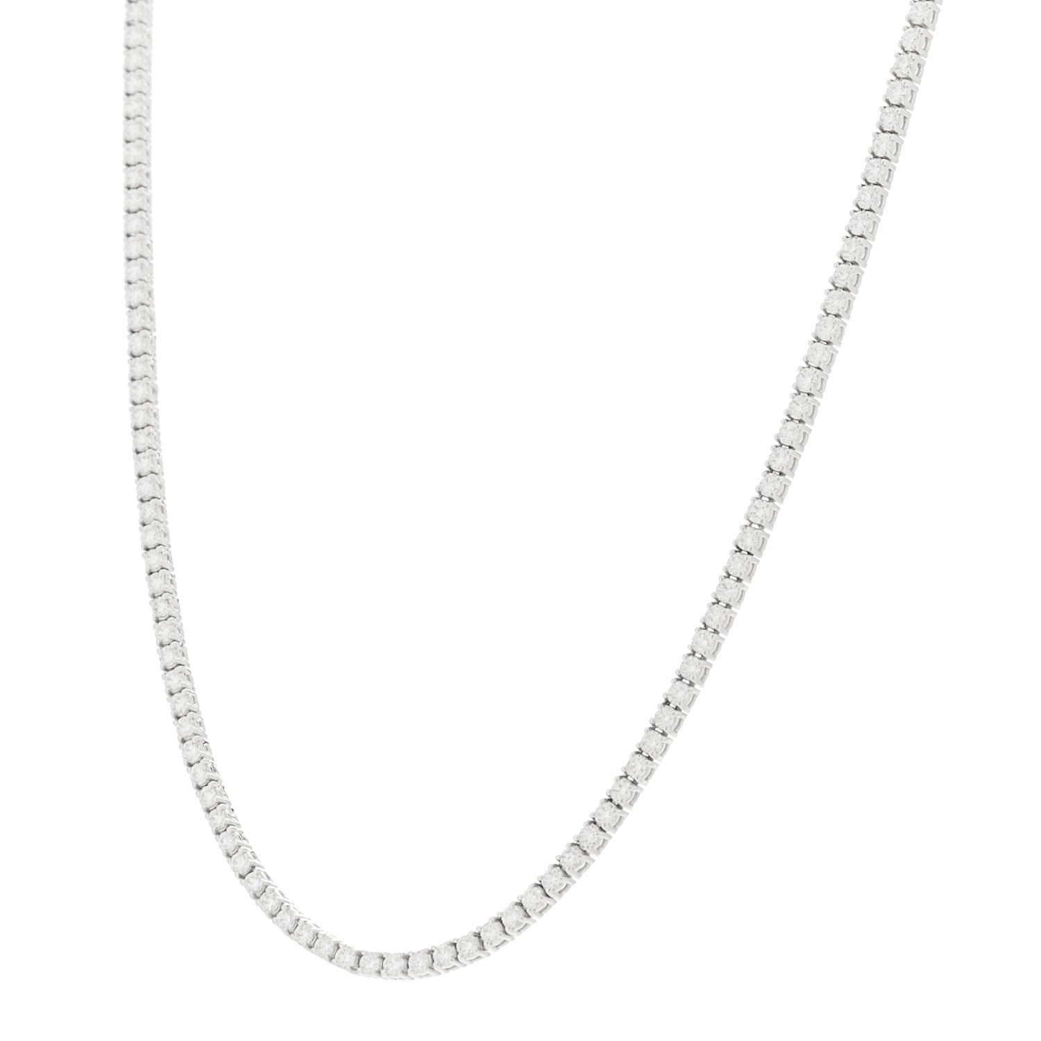 Parker & West by FASHIONPHILE 14K White Gold Diamond 3.90ctw Tennis Necklace 5 of 10
