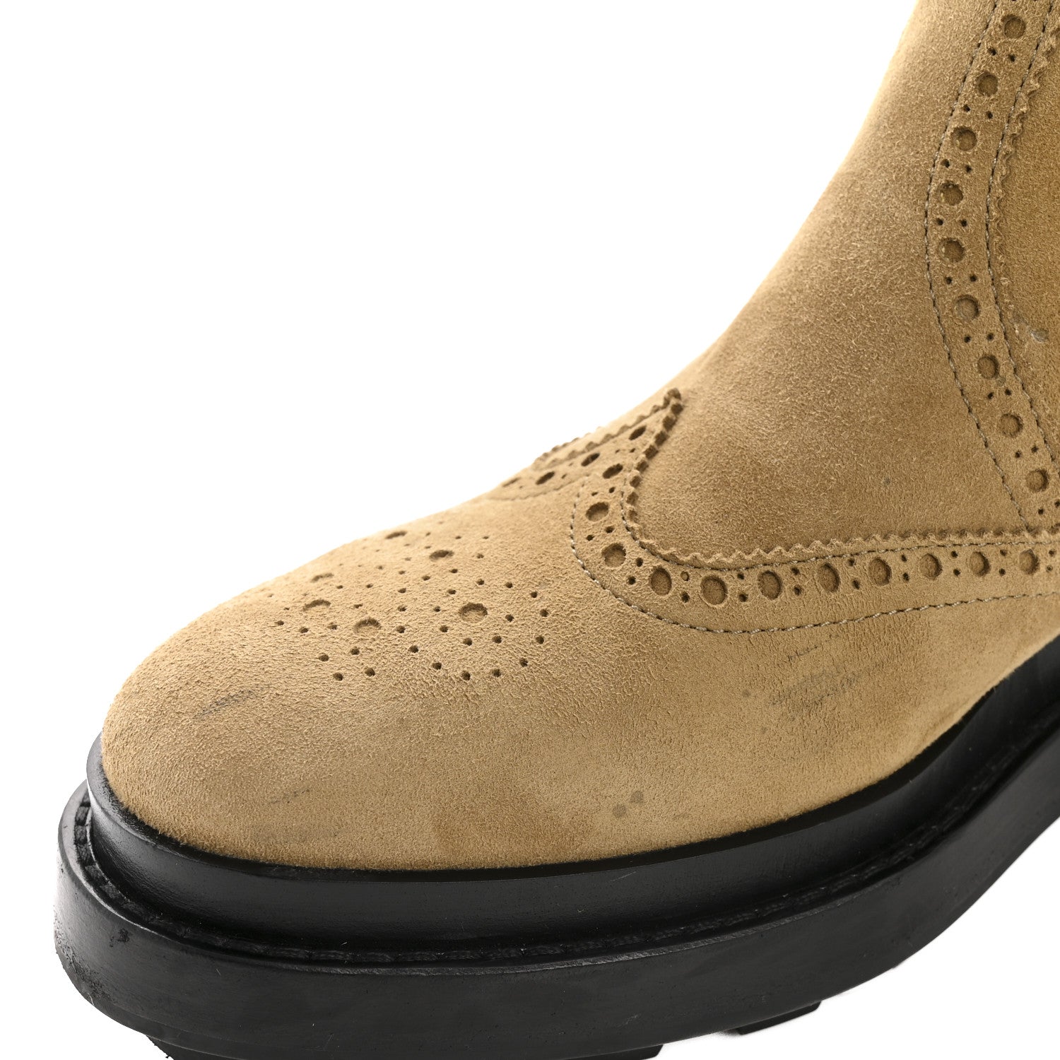 Hermes Suede Goatskin Chelsea Ankle Boots 37 Beige Gobi 11 of 13