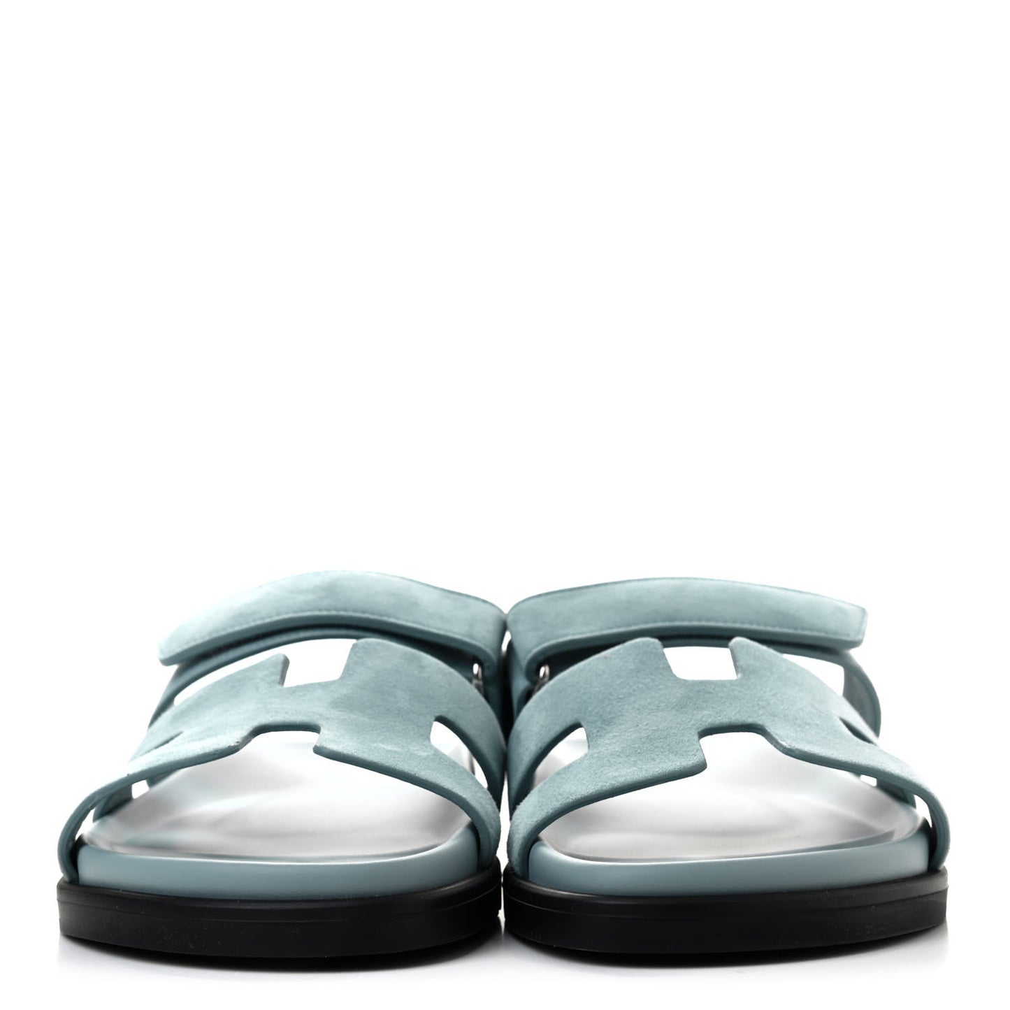 Suede Goatskin Womens Chypre Sandals 40 Vert d'eau