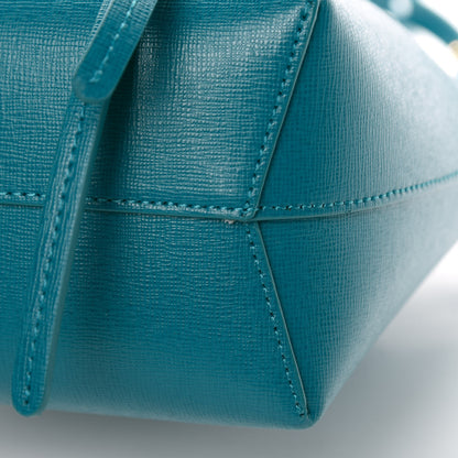Mansur Gavriel Saffiano Mini Mini Bucket Bag Teal 11 of 12