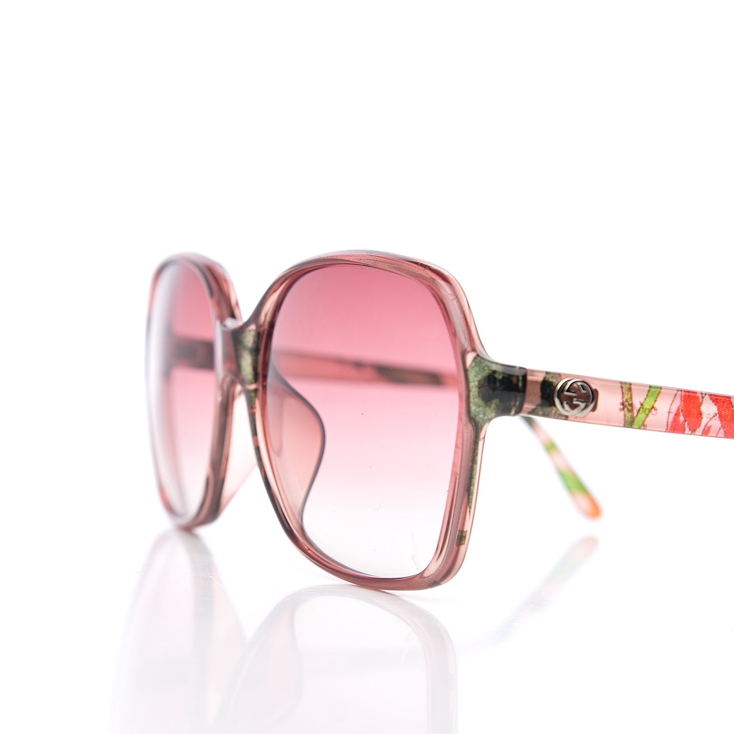 Round Floral Print Sunglasses GG3636 Pink
