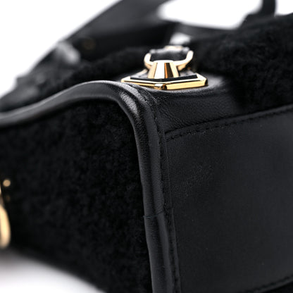 Balenciaga Shearling Gold Metallic Edge Hardware Mini City Black 9 of 12