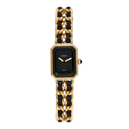 Chanel Stainless Steel Lambskin 20mm Chain Premiere Quartz Watch Gold M 1 of 4