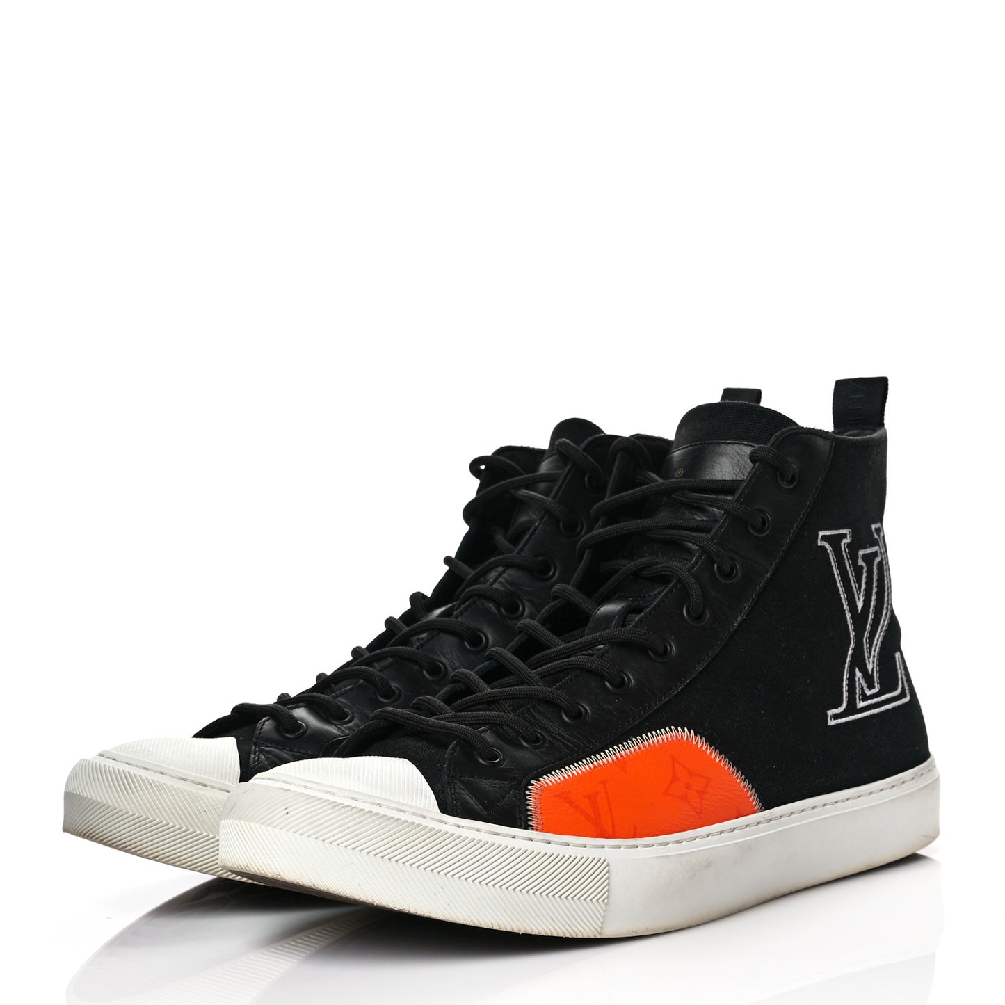 Canvas LV Forever Mens Tattoo Sneaker Boots 10.5 Black